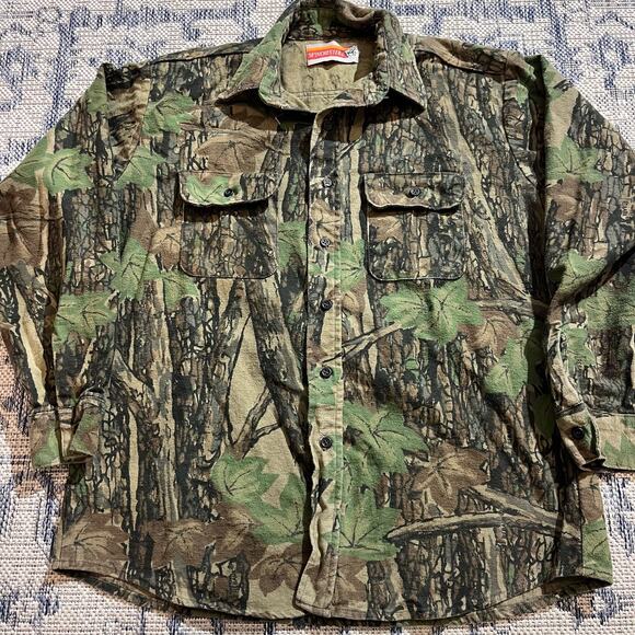 VTG 90's Winchester Camo Realtree Button Up Shirt Made in USA SZ L - Picture 1 of 5